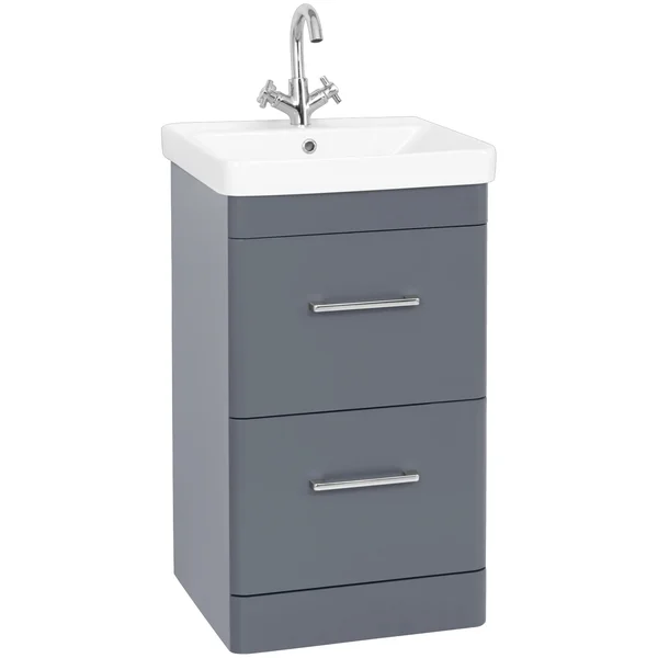 Kartell K-Vit Options-24 Floorstanding Vanity Unit with Basin - 2 Drawer - 860mm High