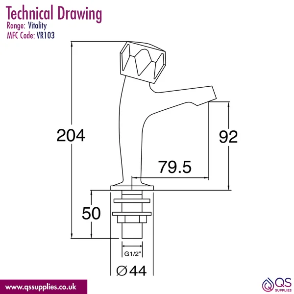 Technical drawing QS-V106508 / VR103