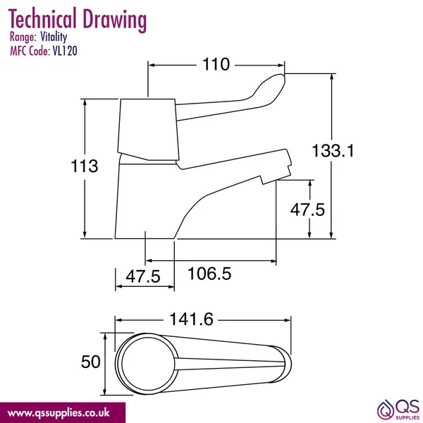 Technical drawing QS-V110661 / VL120