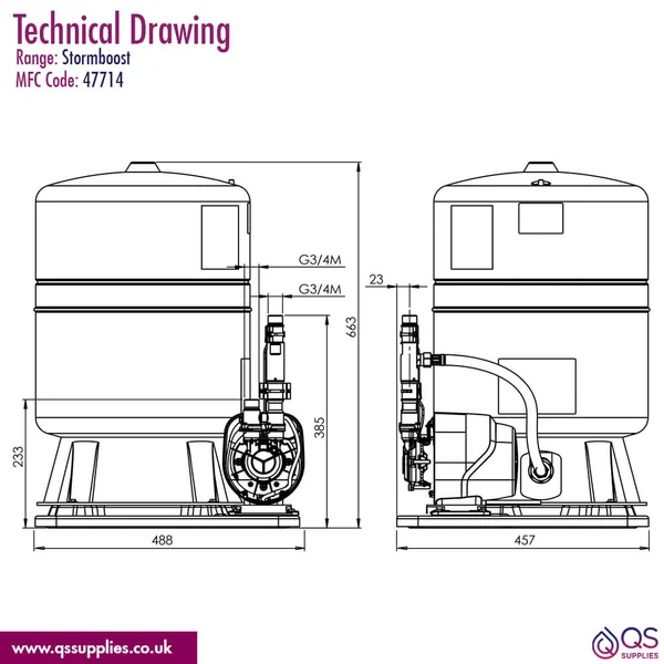 Technical drawing QS-V115138 / 47714