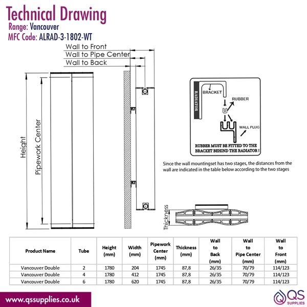 Technical drawing QS-V116300 / ALRAD-3-1802-WT