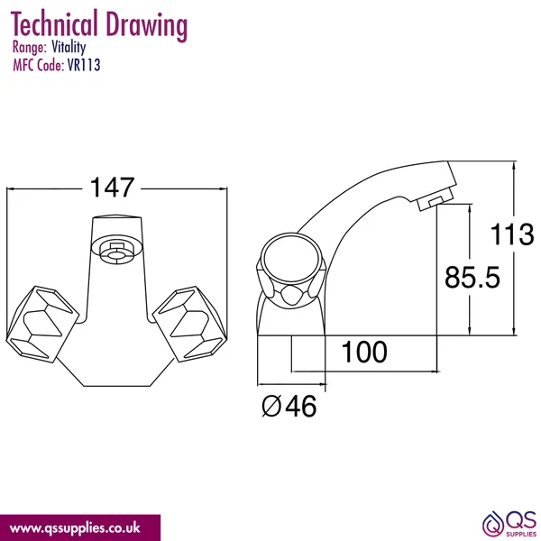 Technical drawing QS-V106503 / VR113
