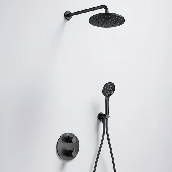 Additional image of Flova Moonlight GoTurn Concealed Thermostatic Valve with Rainshower and Handset Kit