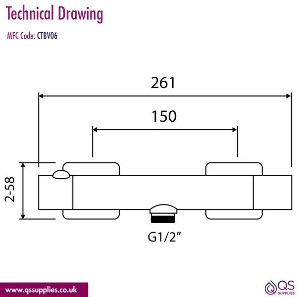 Technical drawing QS-V110665 / CTBV06