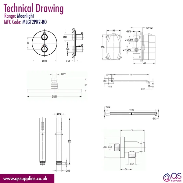Technical drawing QS-V115766 / MLGT2PK2-RO