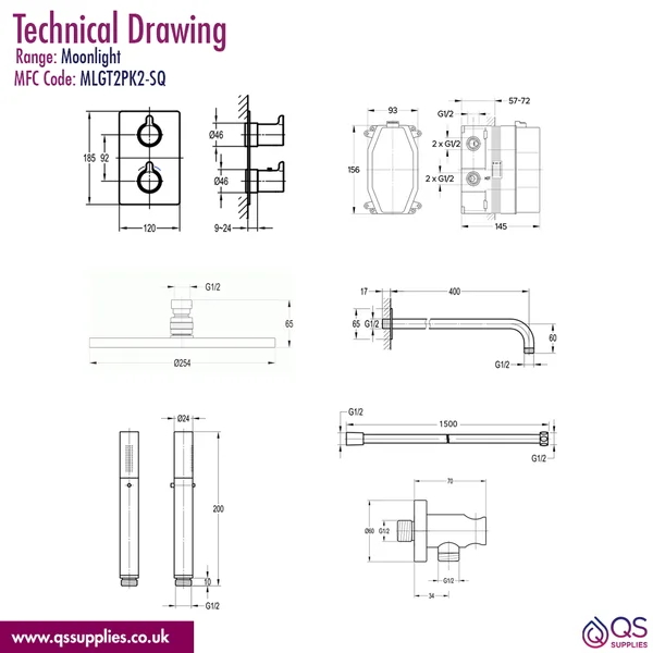Technical drawing QS-V115767 / MLGT2PK2-SQ