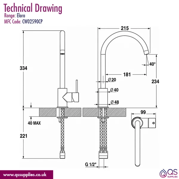 Technical drawing QS-V102376 / CW02590CP
