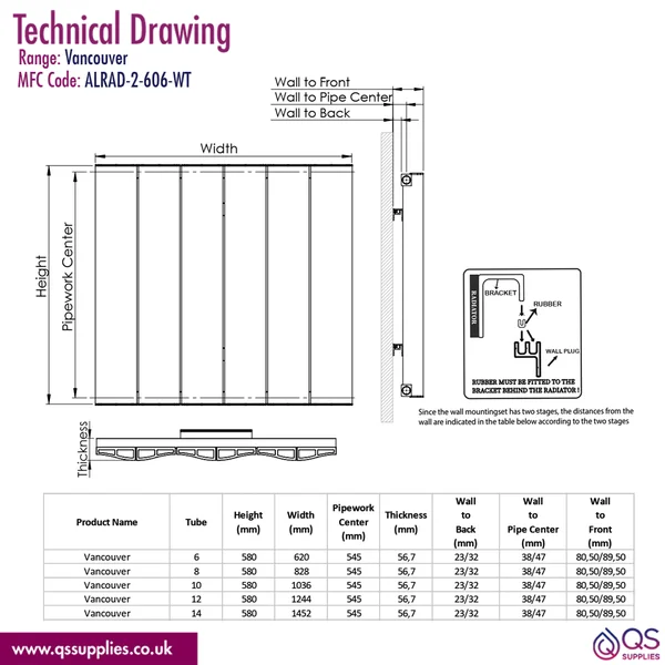 Technical drawing QS-V116301 / ALRAD-2-606-WT