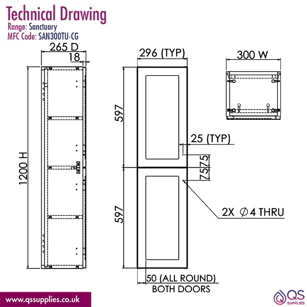 Technical drawing QS-V117260 / SAN300TU-CG
