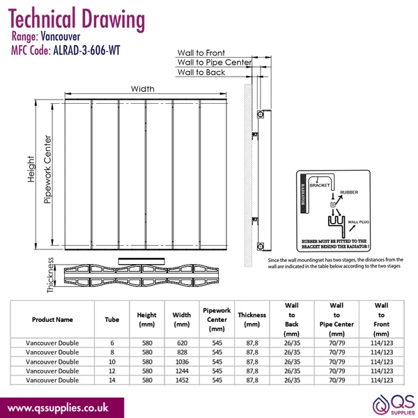 Technical drawing QS-V116302 / ALRAD-3-606-WT