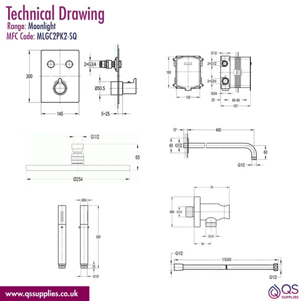 Technical drawing QS-V115771 / MLGC2PK2-SQ