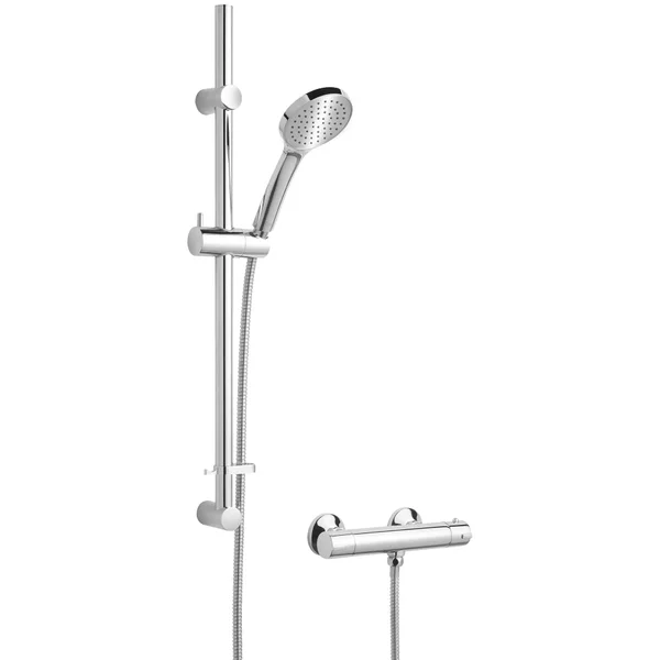 Deva Pennington Thermostatic Bar Valve with Slide Rail Kit - Chrome