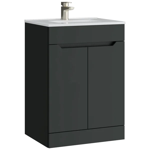 Kartell K-Vit Urban Contemporary Floorstanding Vanity Unit - Handle-Less - 2 Door
