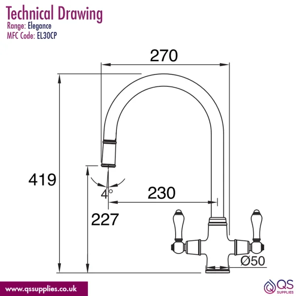 Technical drawing QS-V115110 / EL30CP