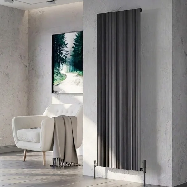 Additional image of Kartell K-Rad Quebec Designer Vertical Tubes Radiator - Aluminium - 1775mm High