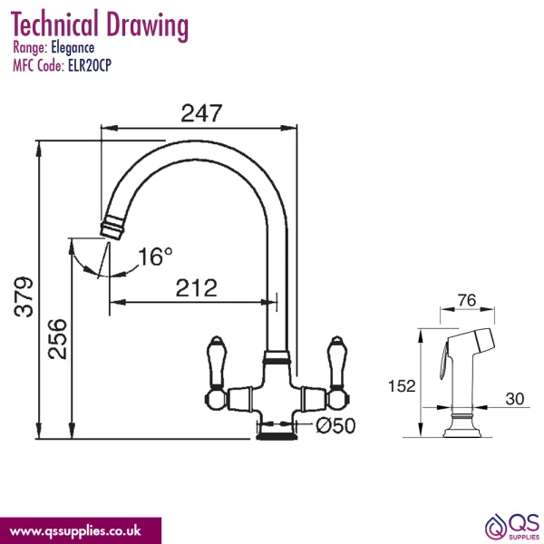 Technical drawing QS-V115161 / ELR20CP