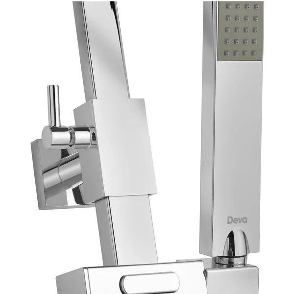 Alternate image of Deva Rydal Chrome Thermostatic Shower Set with Head and Rigid Riser Kit