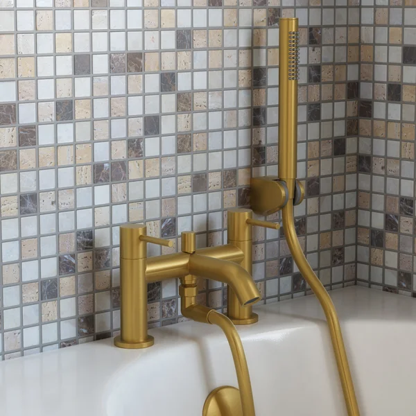 Alternate image of Joseph Miles HiLux Bridge Bath Mixer Tap with Shower Handset and Hose - Stick Handles