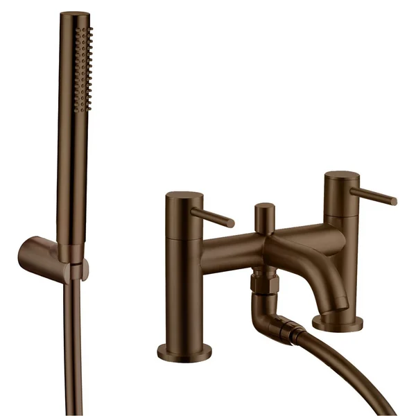 Alternate image of Joseph Miles HiLux Bridge Bath Mixer Tap with Shower Handset and Hose - Stick Handles