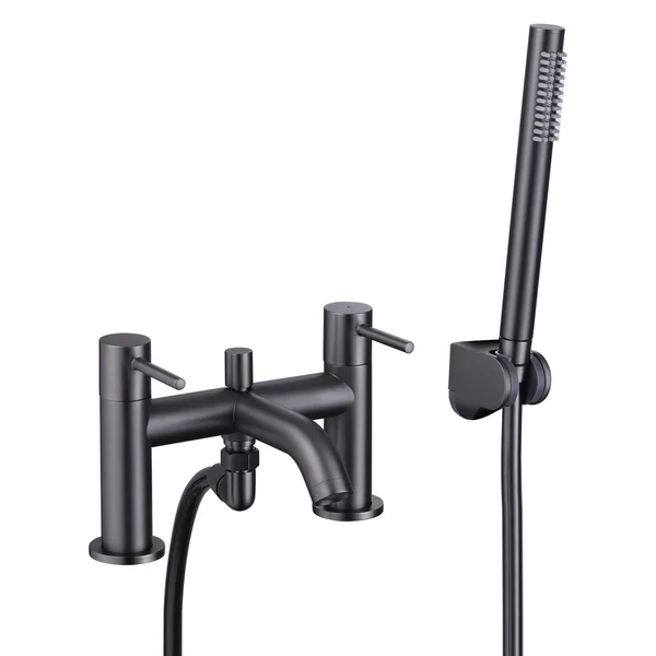Alternate image of Joseph Miles HiLux Bridge Bath Mixer Tap with Shower Handset and Hose - Stick Handles