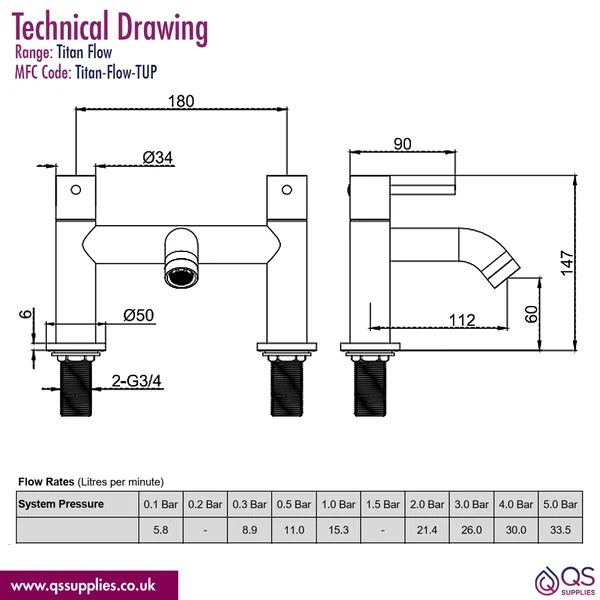 Technical drawing QS-V112679 / Titan-Flow-TUP