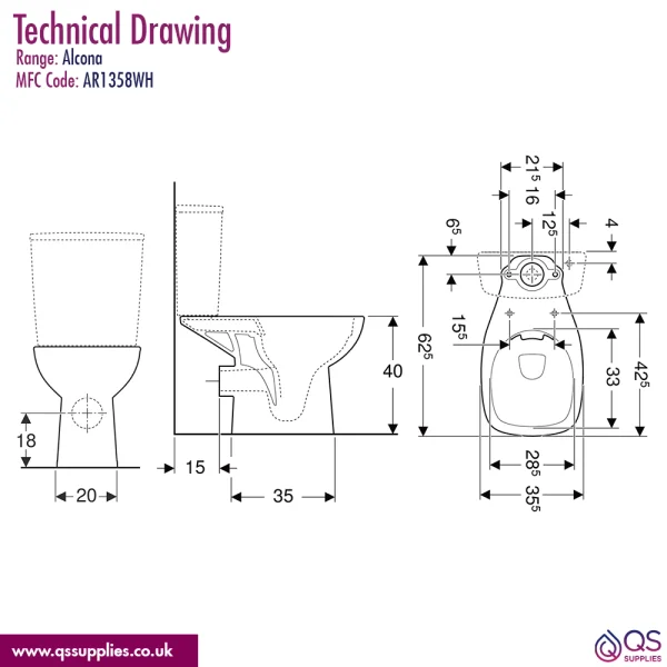 Technical drawing QS-V115163 / AR1358WH|AR2442WH