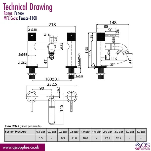 Technical drawing QS-V116306 / Fenace-110K