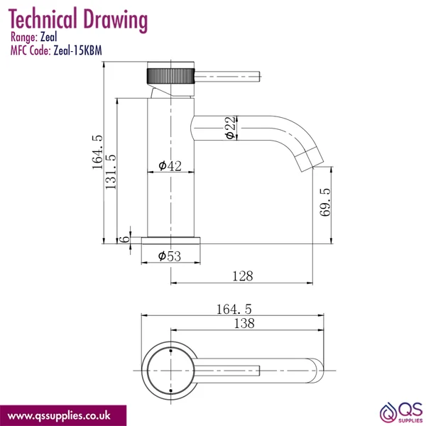 Technical drawing QS-V117267 / Zeal-15CBM