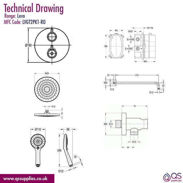 Technical drawing QS-V115772 / LVGT2PK1-RO