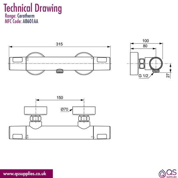 Technical drawing QS-V114270 / A8601AA