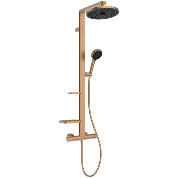 Alternate image of Ideal Standard Ceratherm Alu+ Exposed Thermostatic Shower Set with 2 Shelves