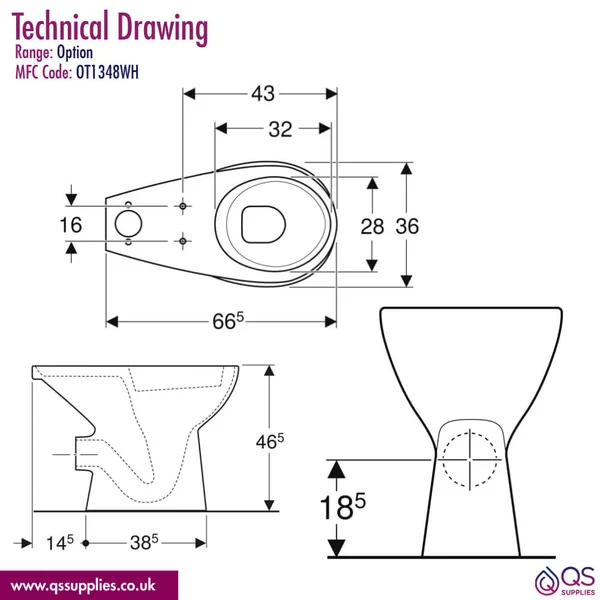 Technical drawing QS-V113734 / OT1348WH|OT2396WH