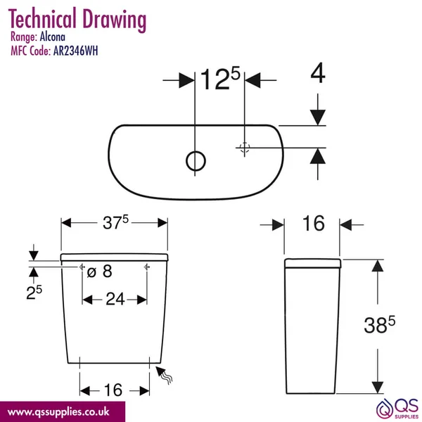 Technical drawing QS-V113736 / AR1948WH|AR2346WH