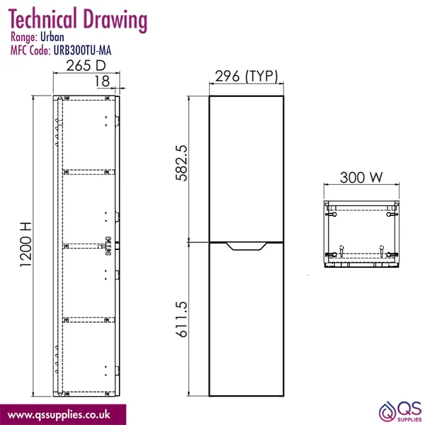 Technical drawing QS-V117272 / URB300TU-MA