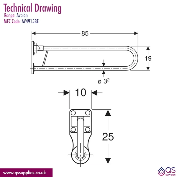 Technical drawing QS-V115773 / AV4915BE