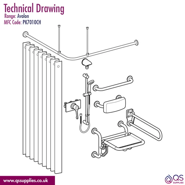 Technical drawing QS-V115774 / PK7010CH