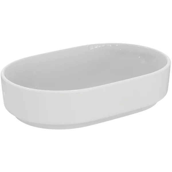 Ideal Standard I.Life-O Oval Ceramic Countertop Vessel Basin - Gloss White