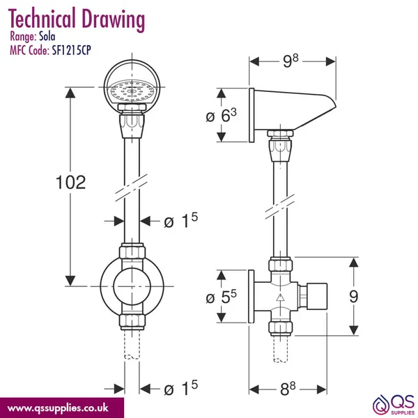 Technical drawing QS-V115173 / SF1215CP