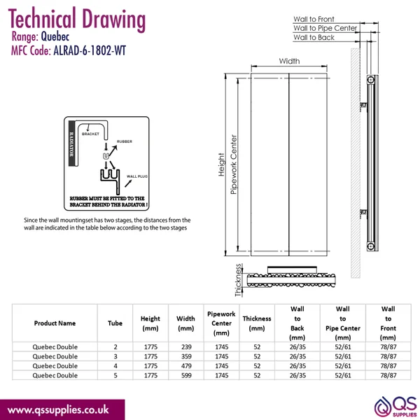 Technical drawing QS-V116312 / ALRAD-6-1802-WT