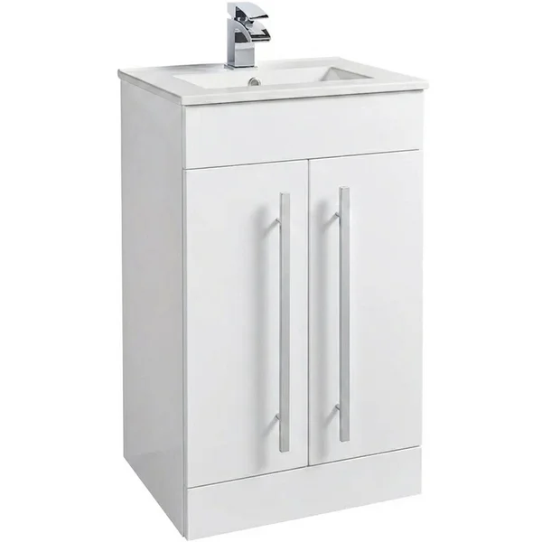 Kartell K-Vit Purity Contemporary Floorstanding Vanity Unit - 2 Door - 830mm High