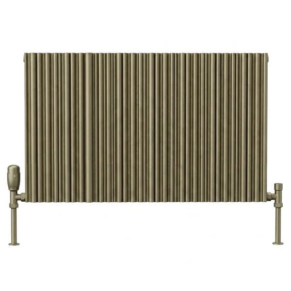 Alternate image of Kartell K-Rad Quebec Horizontal Double Panel Designer Radiator - Aluminium - 575mm High