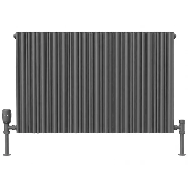 Additional image of Kartell K-Rad Quebec Horizontal Double Panel Designer Radiator - Aluminium - 575mm High