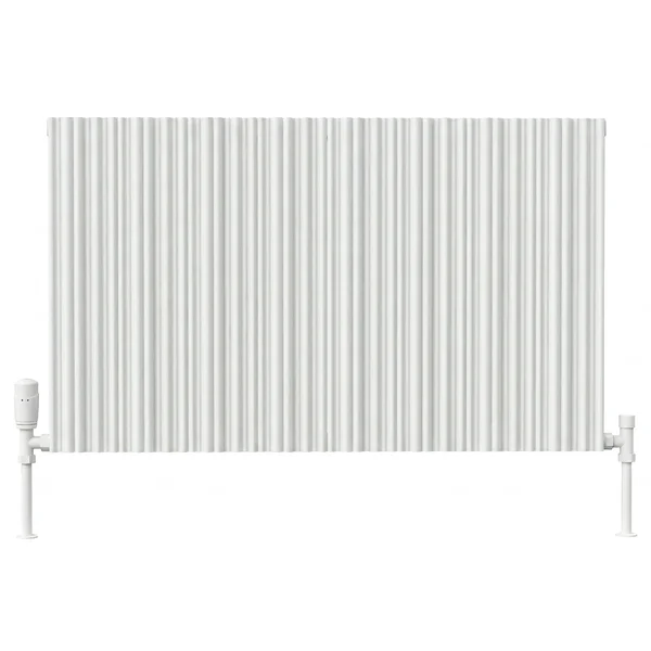 Kartell K-Rad Quebec Horizontal Double Panel Designer Radiator - Aluminium - 575mm High