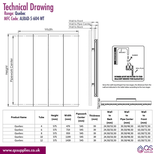 Technical drawing QS-V116313 / ALRAD-5-604-WT