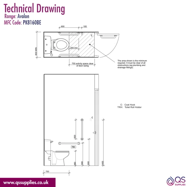 Technical drawing QS-V115778 / PK8160BE