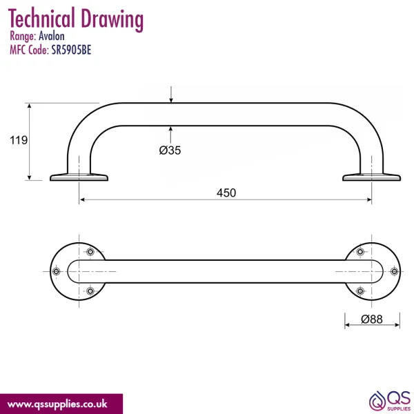 Technical drawing QS-V115184 / SR5905BE
