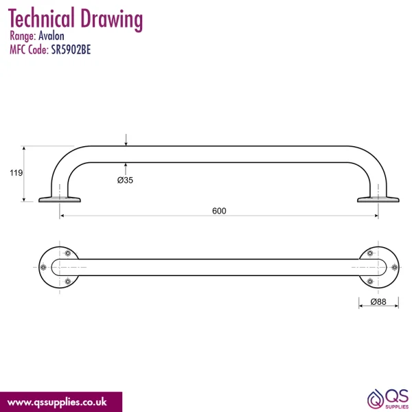 Technical drawing QS-V115184 / SR5905BE