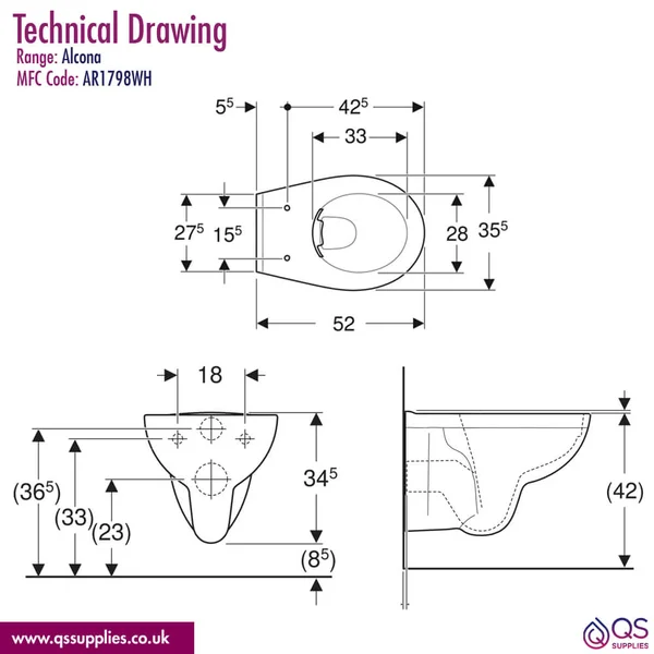Technical drawing QS-V113743 / AR1798WH