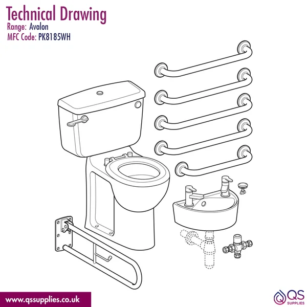 Technical drawing QS-V110690 / PK8185WH