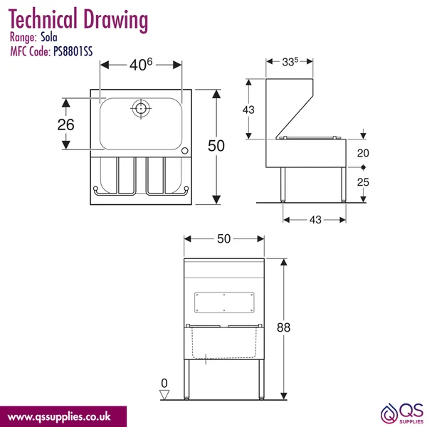 Technical drawing QS-V110691 / PS8801SS